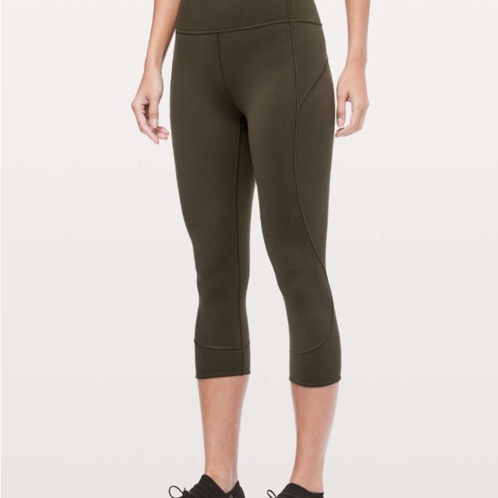 Lululemon In Movement Crop *Everlux 19"
Dark Olive - Picture 2 of 9